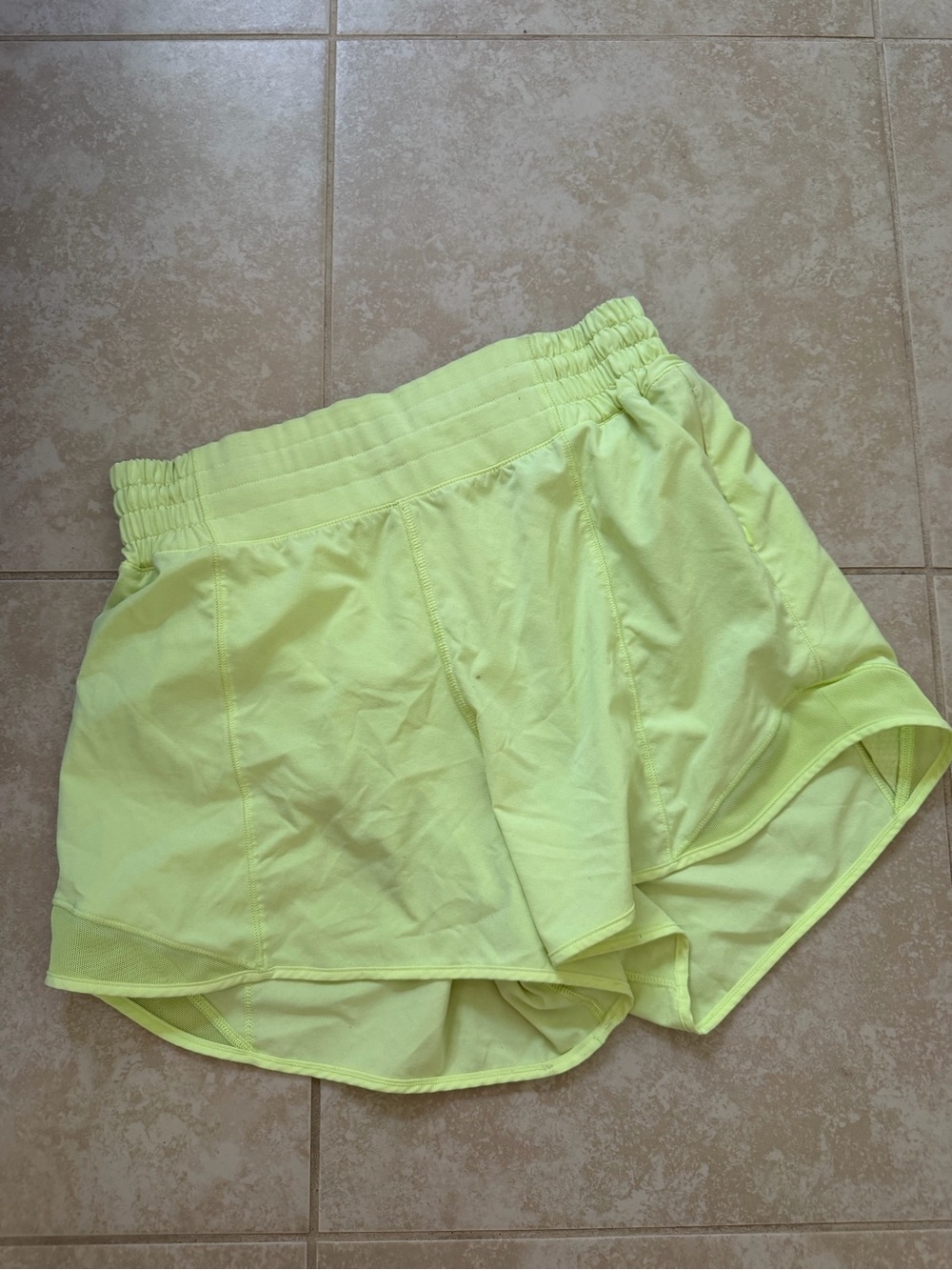 Lululemon Women's Neon Yellow Hotty Hot Shorts